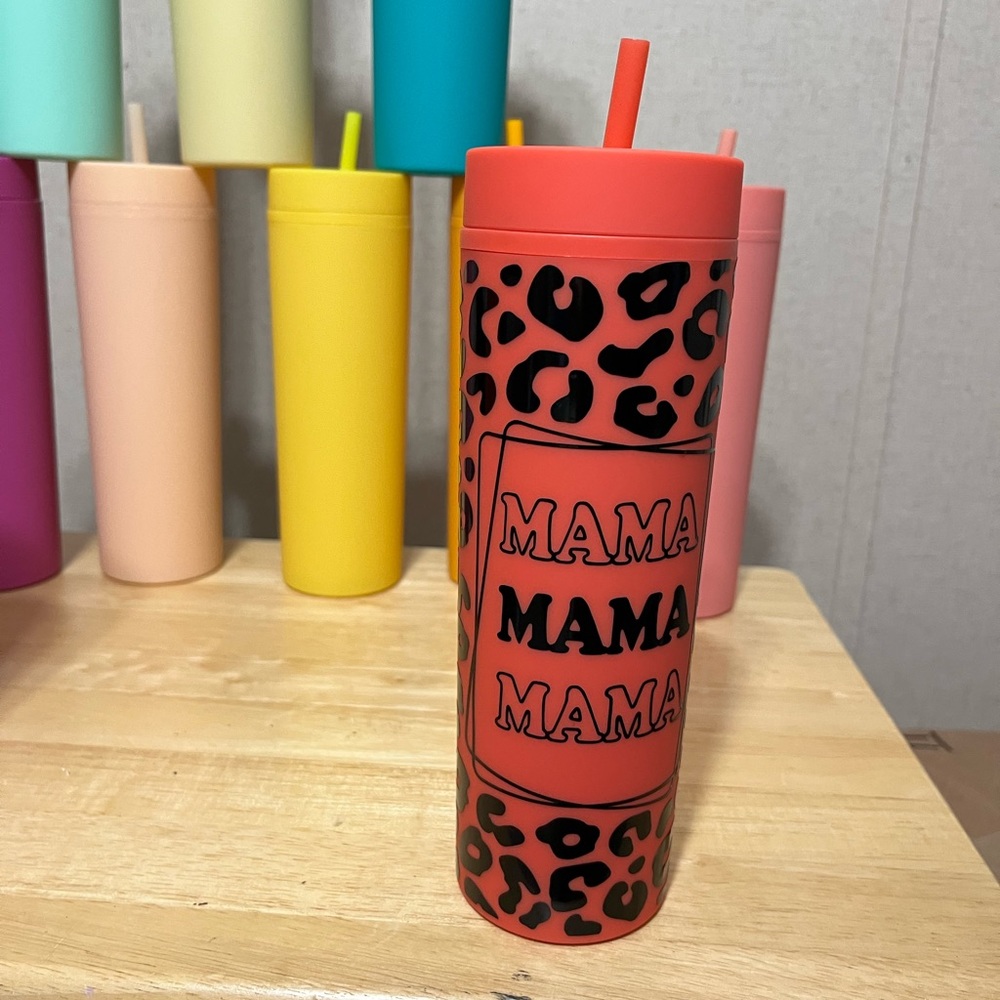 Coral 16oz. Skinny tumbler